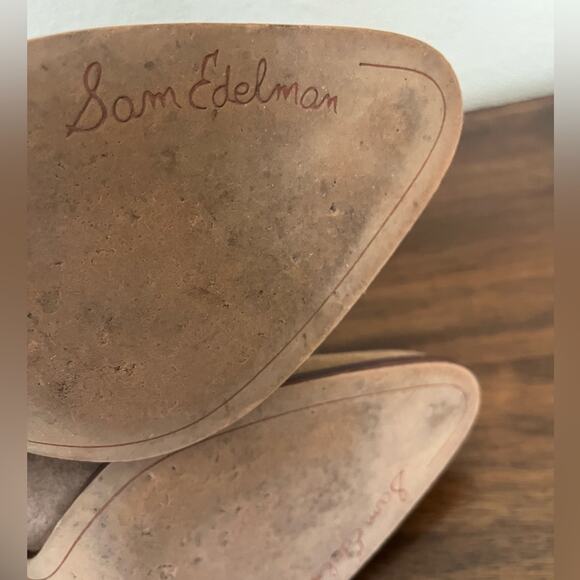 Sam Edelman Blake Tan Block Heel Minimalist Neutral Leather Ankle Booties - Picture 15 of 15